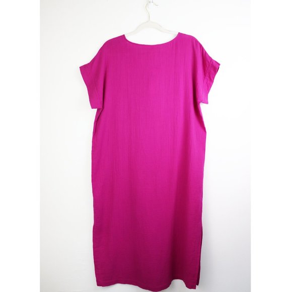 NWT Eileen Fisher V-Neck Cotton Midi Dress Cerse S - Picture 8 of 8